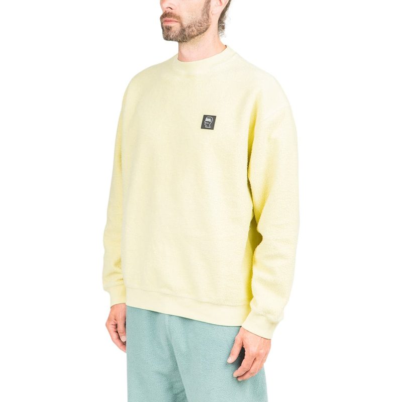 Brain dead REVERSE FLEECE CREWNECK SWEATSHIRT LEMON 2 50274