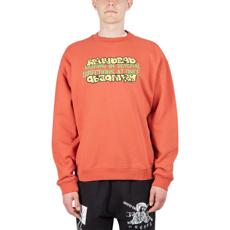 Braindead Movement Crewneck Sweatshirt Terracotta 001810OR02 1 48620