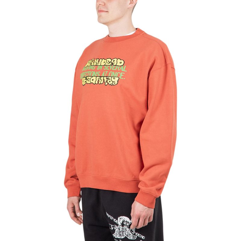 Braindead Movement Crewneck Sweatshirt Terracotta 001810OR02 2 48621