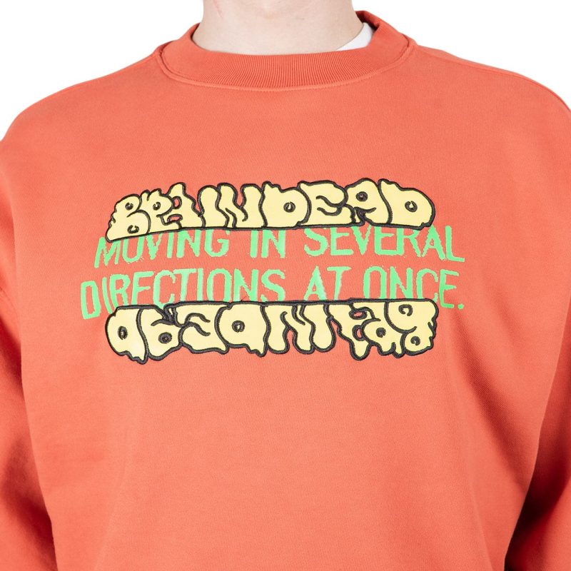 Braindead Movement Crewneck Sweatshirt Terracotta 001810OR02 4 48623