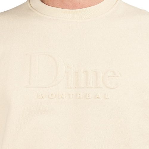 dime classic embossed crewneck creme 818142