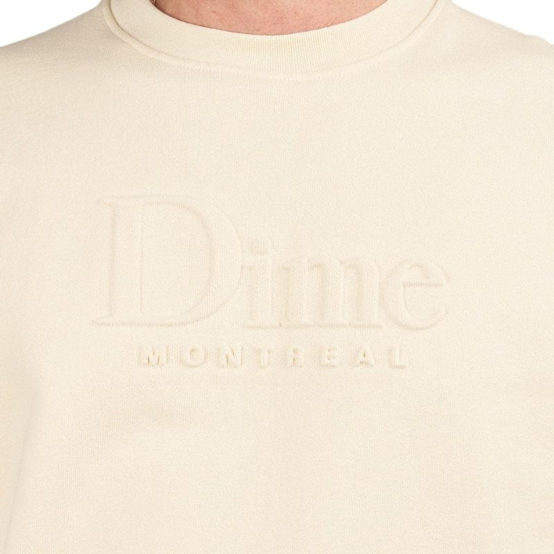 dime classic embossed crewneck creme 818142