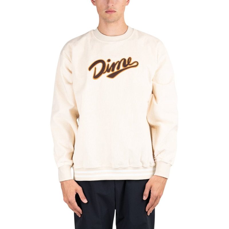 dime team corduroy crewneck beige 895116