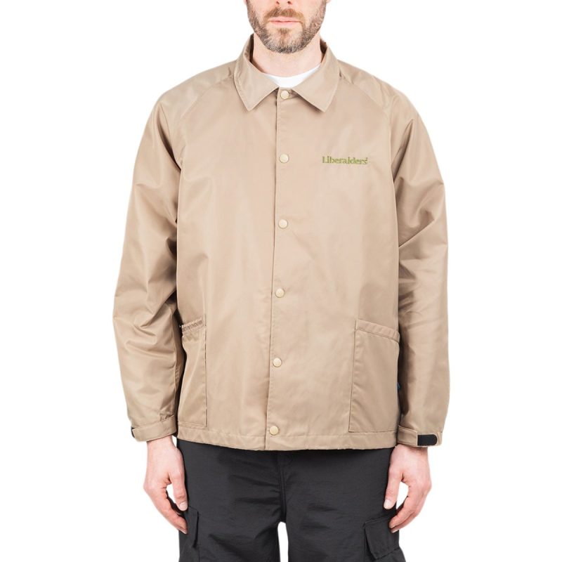 liberaiders og embroidery coach jacket beige 649892