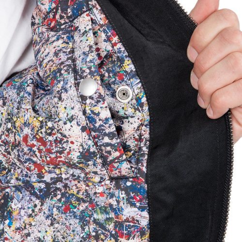 medicom adam et rope x jackson pollock studio splash jacket schwarz 607602