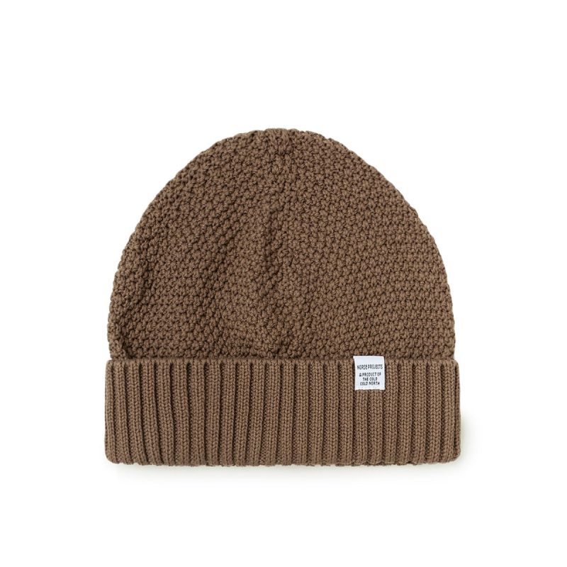 norse projects norse moss stitch beanie hellbraun 476052