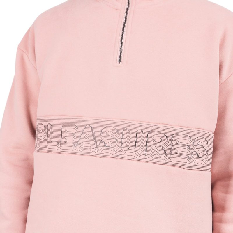 pleasures decline quarter zip pullover rosa 676568