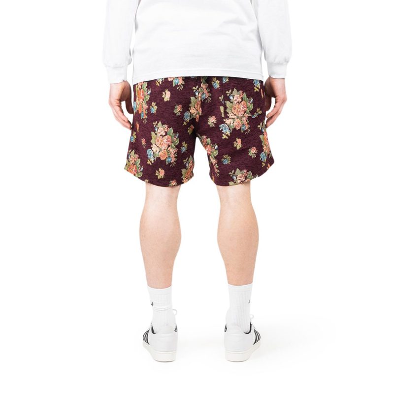 pleasures dejavu floral shorts bordeaux 297892