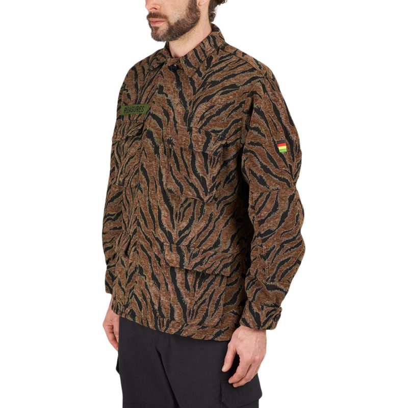 pleasures jungle jacket braun 356943