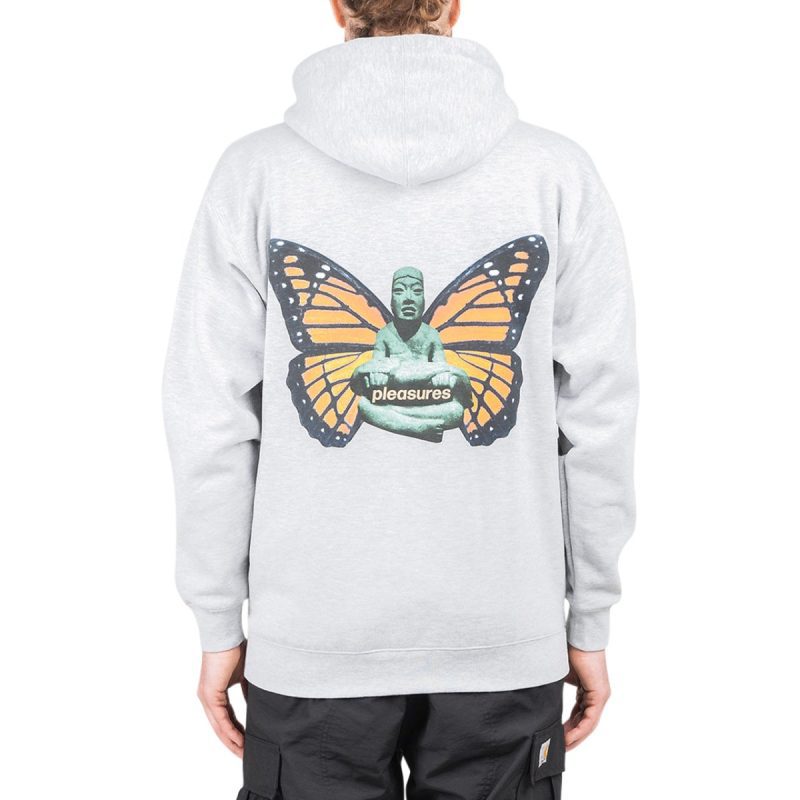 pleasures meditate hoodie hellgrau 860899