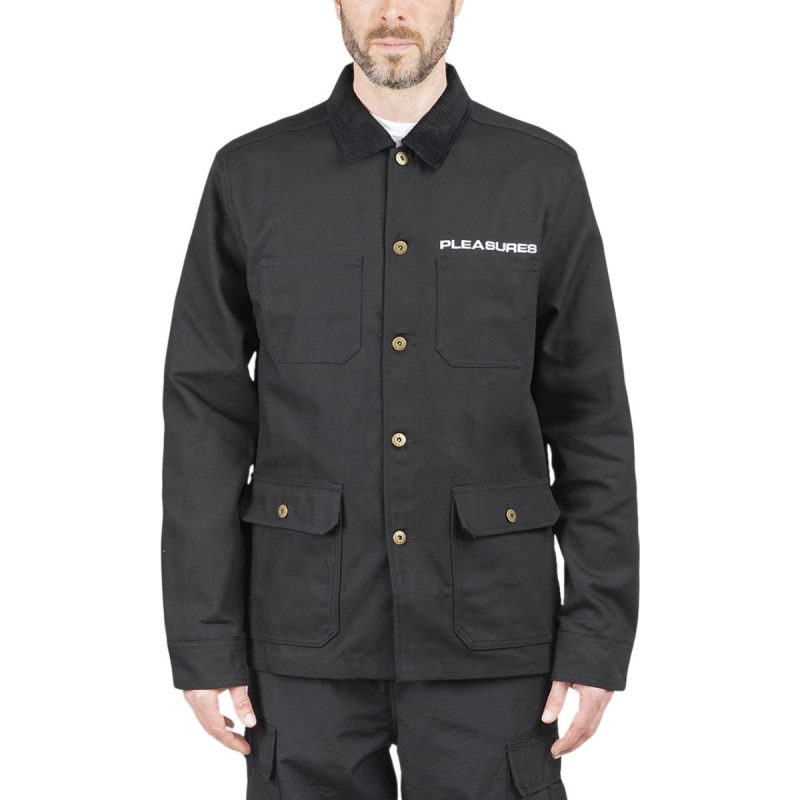 pleasures spike chore jacket schwarz 482425