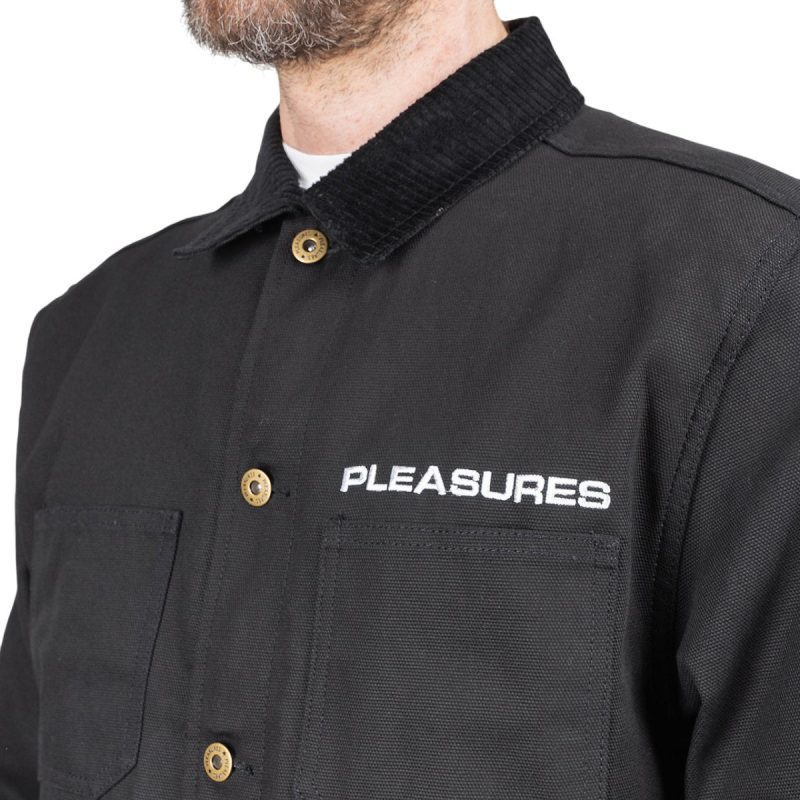 pleasures spike chore jacket schwarz 997937