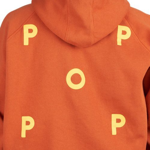 pop trading company logo hooded sweat orange gelb 112490