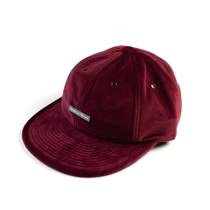 raised by wolves velvet 6 panel cap weinrot 209590