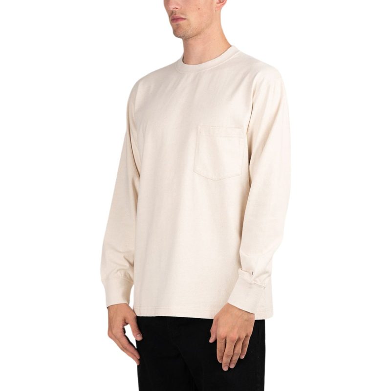 snow peak recycled cotton long sleeve t shirt beige 961187