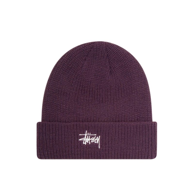 stussy basic cuff beanie burgund 418600