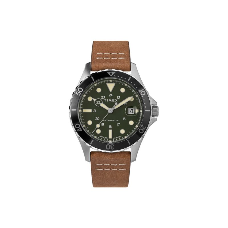 timex archive navi xl automatic 41mm grun schwarz 586927